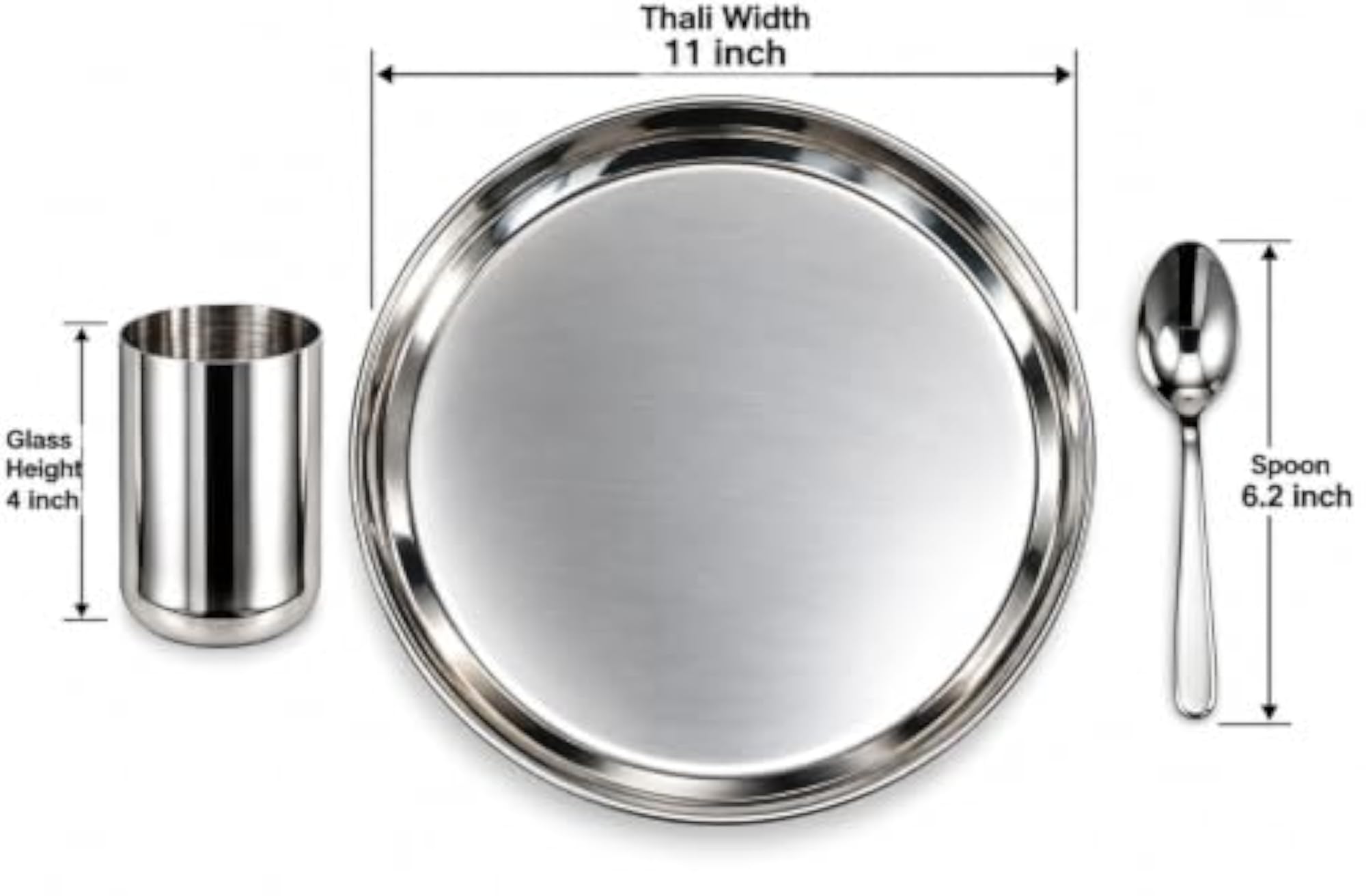 Personalized Stainless Steel Thali Set with Custom Photo